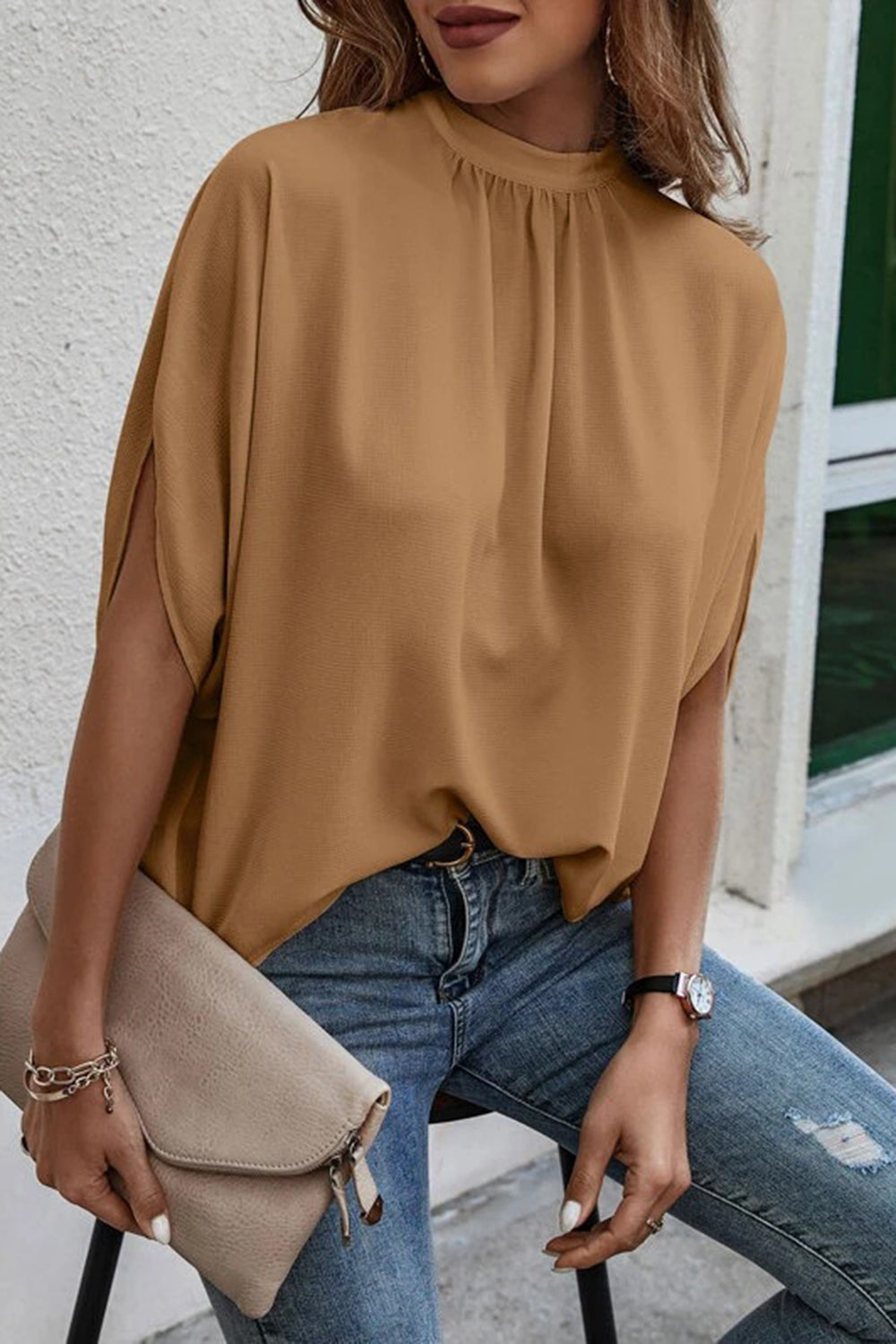 ALISSA TIE BACK BLOUSE