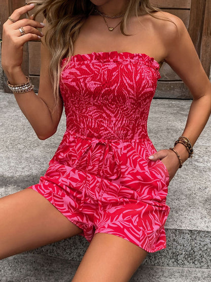 FLUER TUBE TOP ROMPER WITH POCKETS