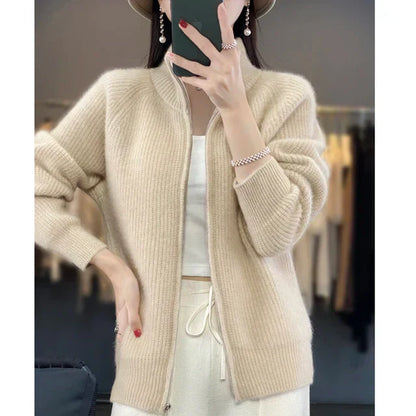 Linda™ Wool Cardigan With Zipper