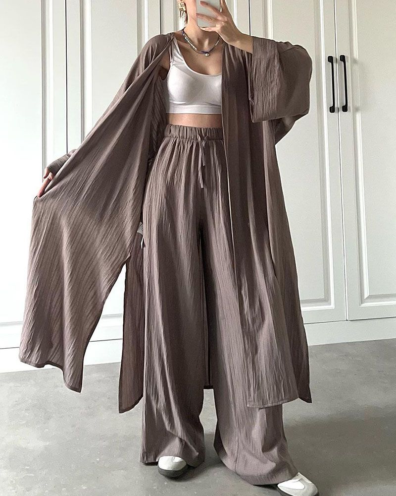 KARINA - RELAXED CARDIGAN AND TROUSERS SET