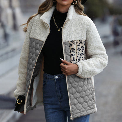 Patchwork Warm Plush Coat