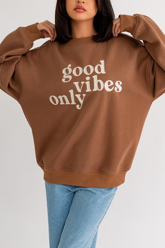 GOOD VIBES ONLY OVERSIZED SWEATSHIRT