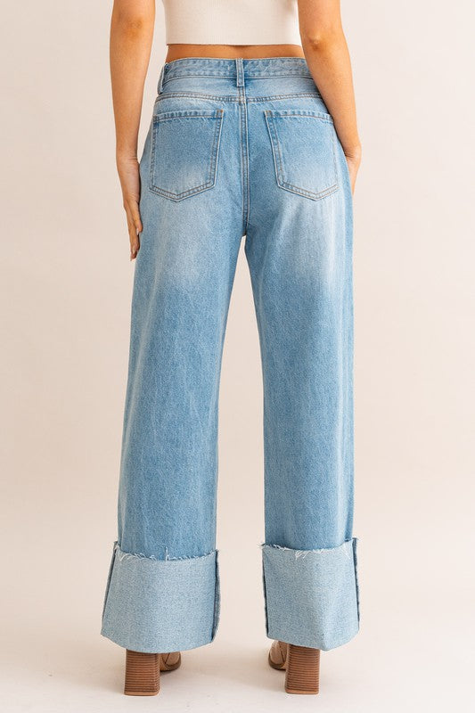 ZAVIA HIGH WAISTED RELAXED FIT JEANS