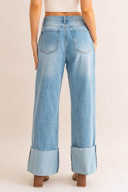 ZAVIA HIGH WAISTED RELAXED FIT JEANS