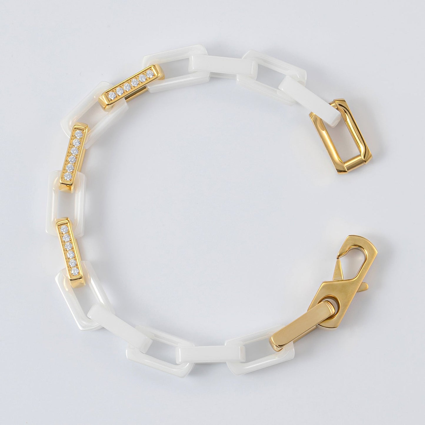 Zircon Square Ceramic Bracelet / Necklace