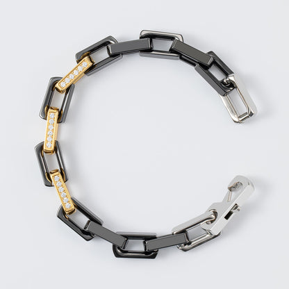 Zircon Square Ceramic Bracelet / Necklace