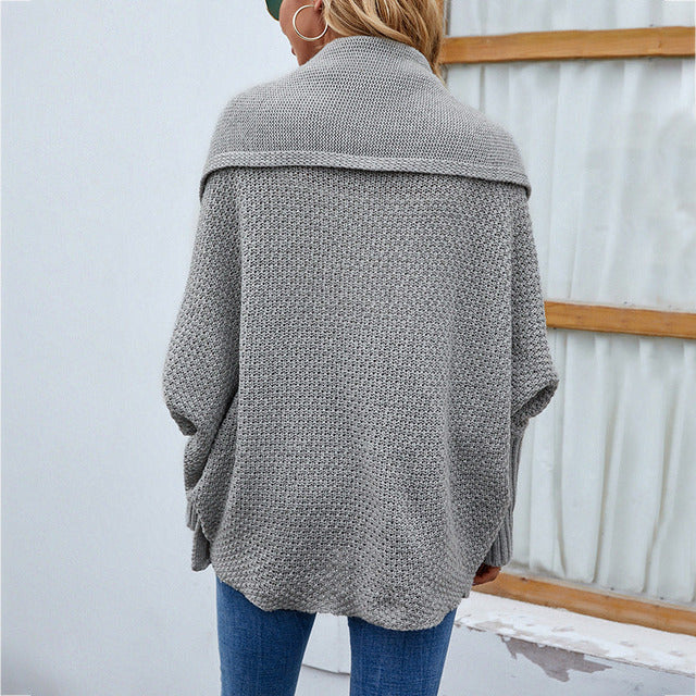 Casual Batwing Sleeve Cardigan