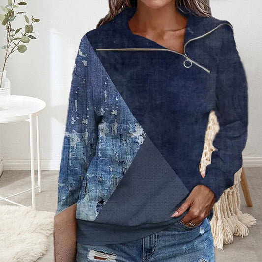 Casual Patchwork Sweatshirt