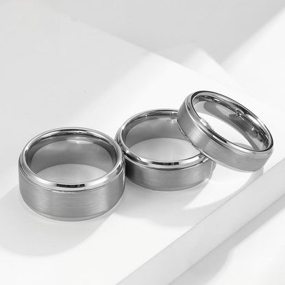 6MM-10MM BRUSHED TUNGSTEN RING