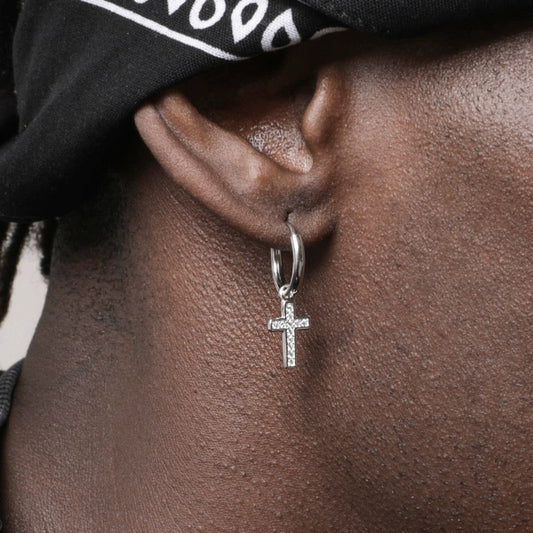 925 sterling silver cross earrings