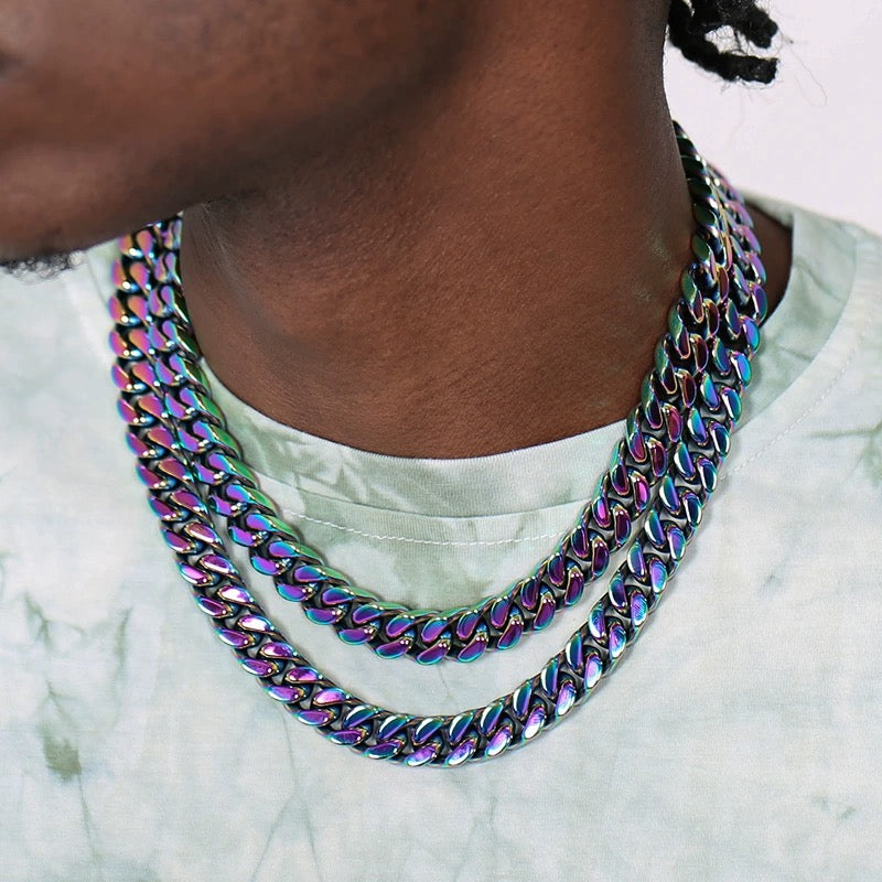 Rainbow Cuban Bracelet / Necklace