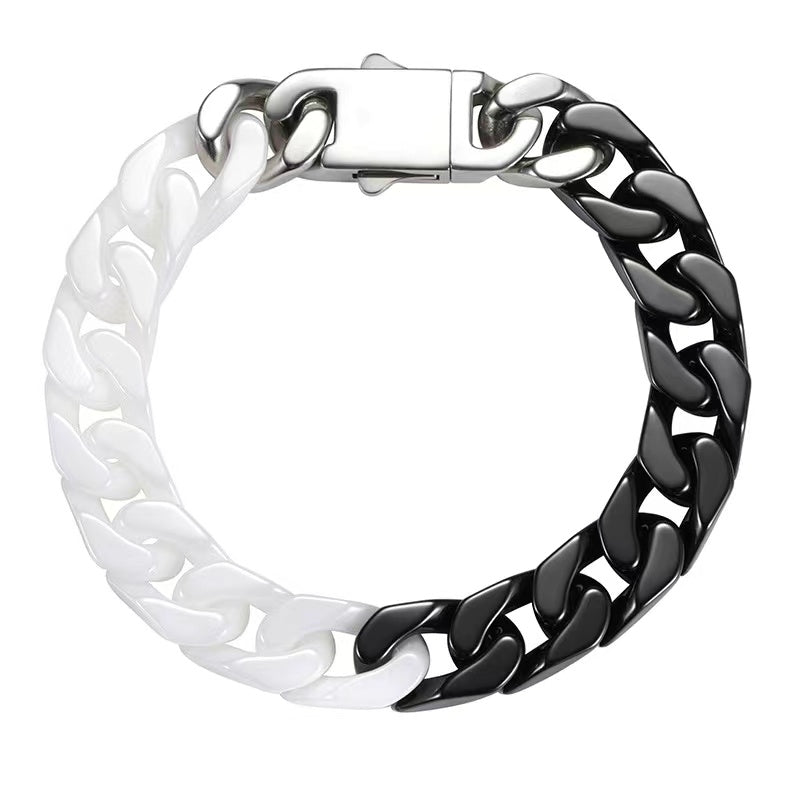 Panda Ceramic Cuban Bracelet