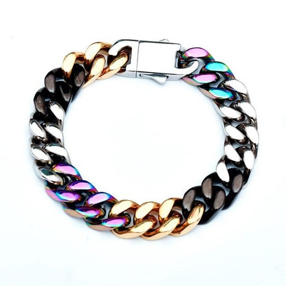 Colorful Cuban Chain (three-dimensional cut)