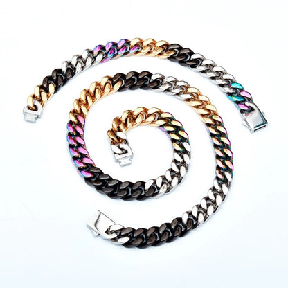 Colorful Cuban Chain (three-dimensional cut)