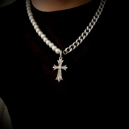 Pearl Cross Necklace