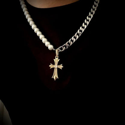 Pearl Cross Necklace