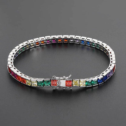 Colored Zirconia Tennis Bracelet