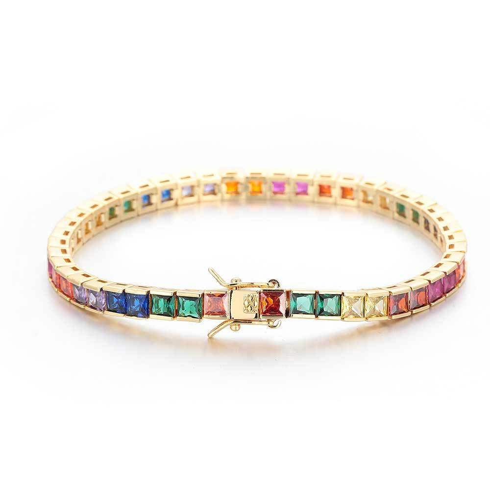 Colored Zirconia Tennis Bracelet