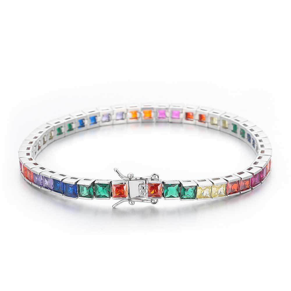 Colored Zirconia Tennis Bracelet