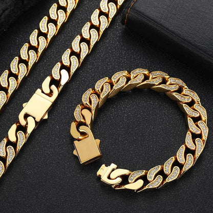 Zircon Cuban Bracelet/Necklace