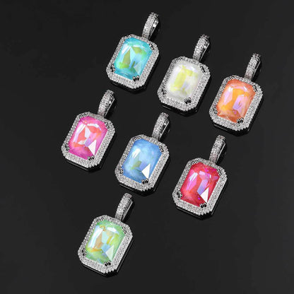 Iced Cubic Zirconia Gem Necklace