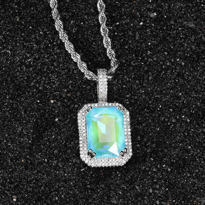 Iced Cubic Zirconia Gem Necklace