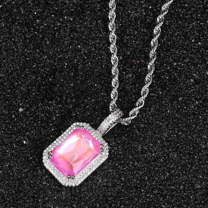 Iced Cubic Zirconia Gem Necklace