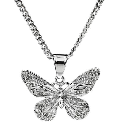 Zirconia Butterfly Necklace