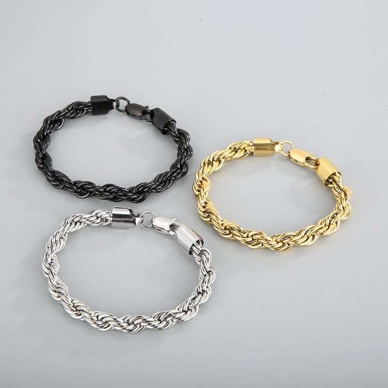 316L Stainless Steel Rope Bracelet