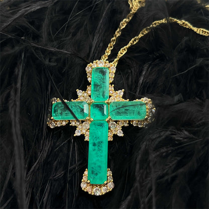 Zirconia Cross  Necklace