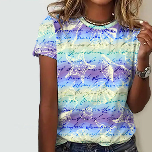 Beach Style Printed T-Shirt