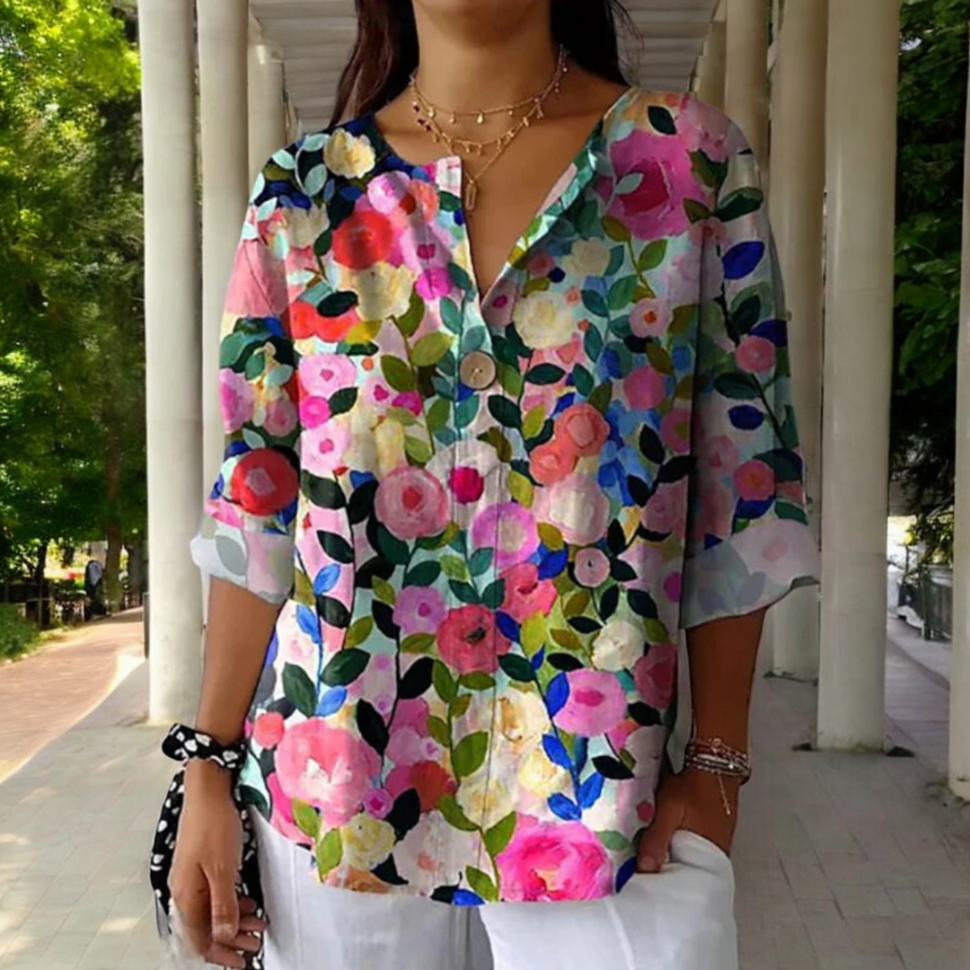 Lara - Blouse with Floral Print