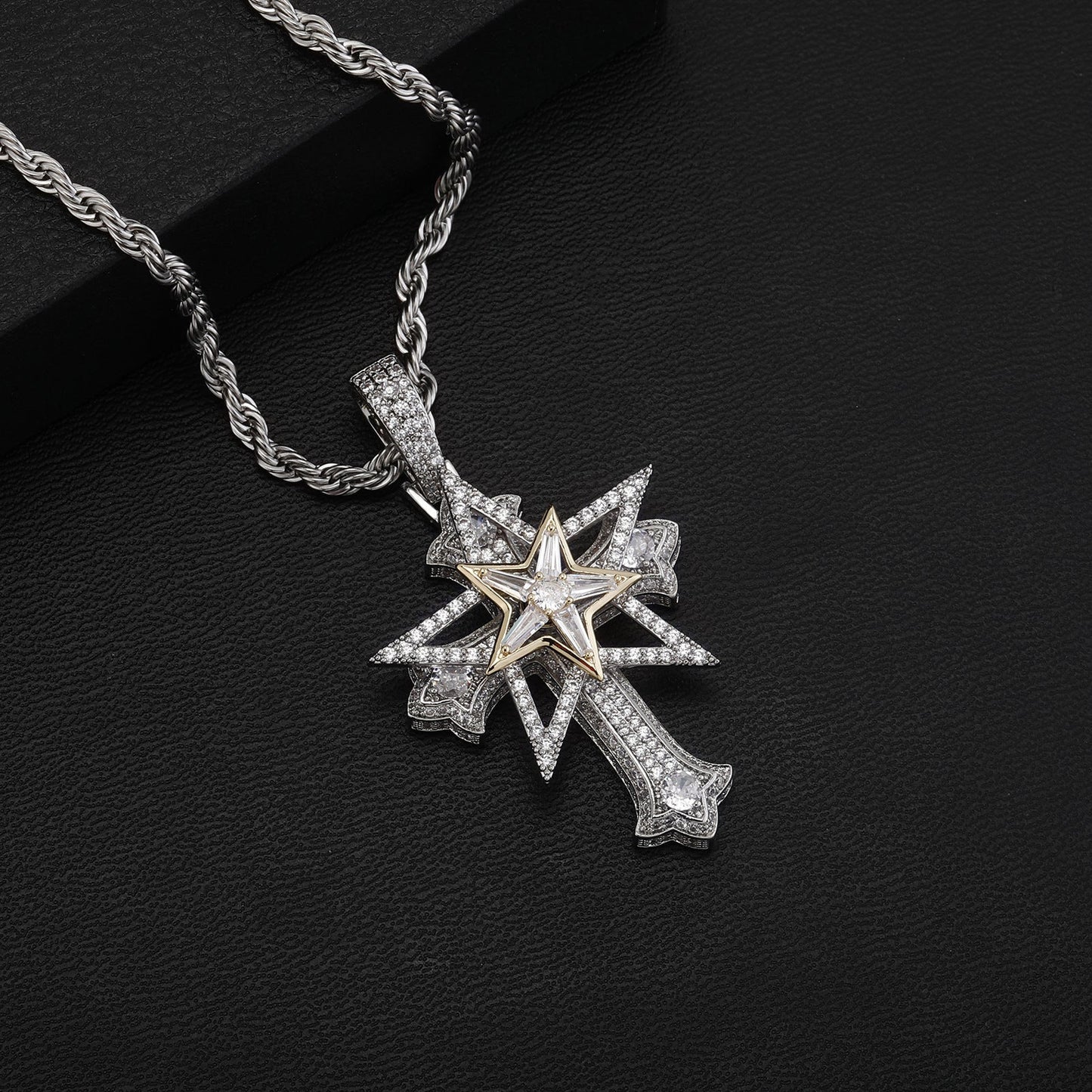 Rotating Cross Necklace