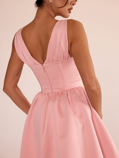 Pink Corseted Mini Dress