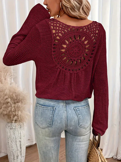 Mia Knitted Mandala Back Top