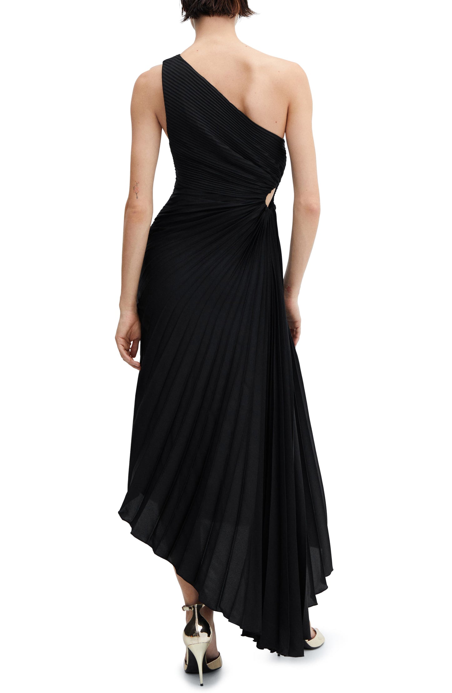 Elegant One Shoulder Pleated Gown