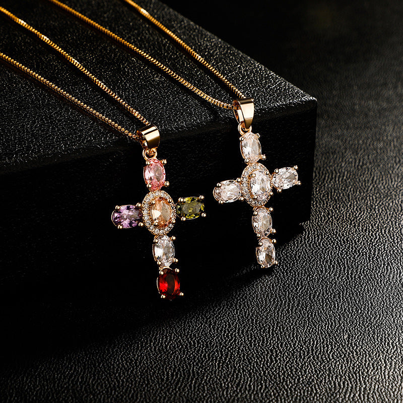 Cross Zirconia Necklace