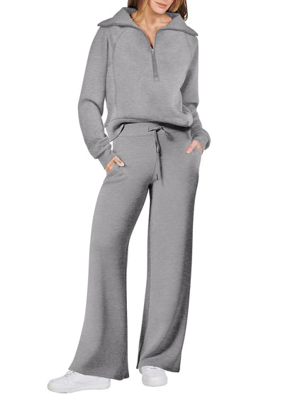 Lyla - Half Zip Jumpsuit Set