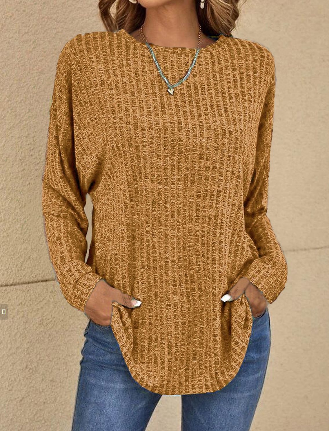 Long-Sleeved Wool Pullover