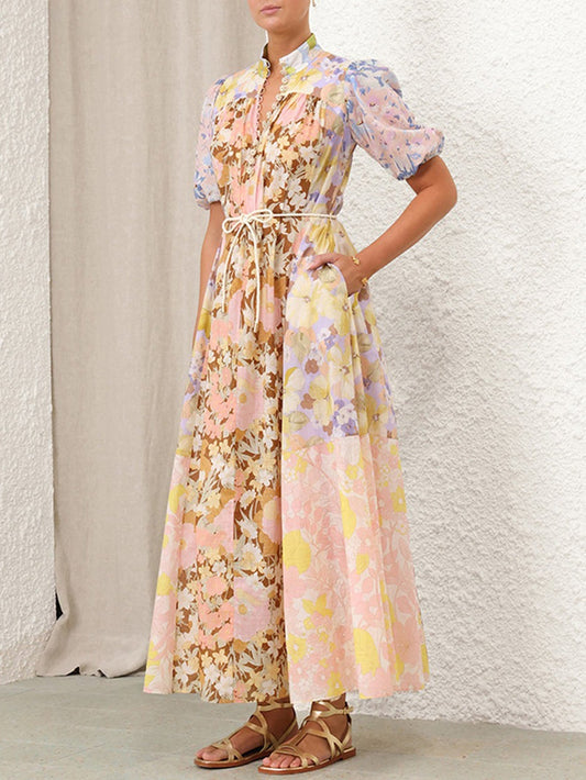 Sophisticated Floral Maxi Dress Elegance