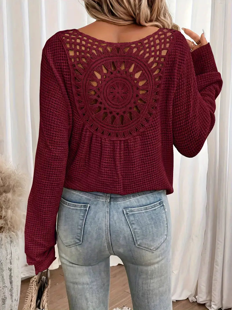 Mia Knitted Mandala Back Top