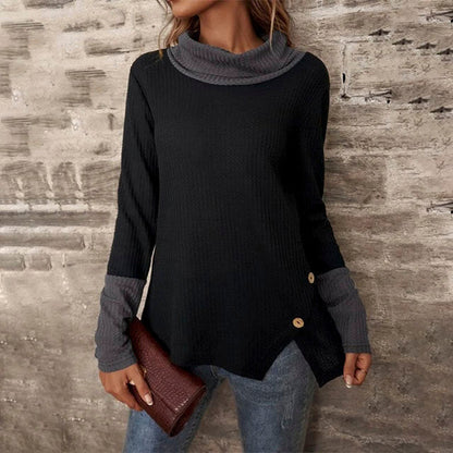 Casual Patchwork Irregular Blouse