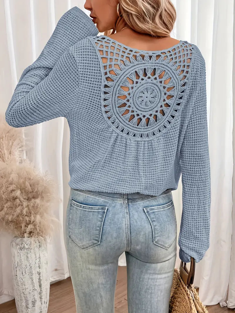 Mia Knitted Mandala Back Top