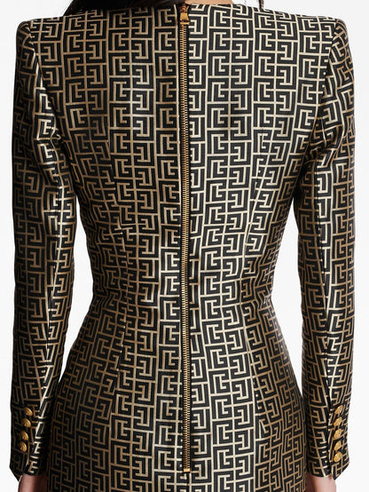 Printed Jacquard Suit Dress