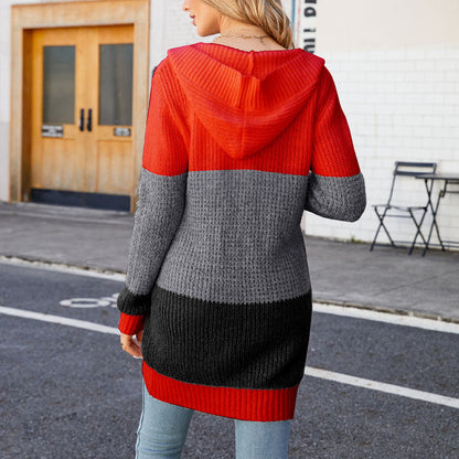 Casual Colour Block Cardigan