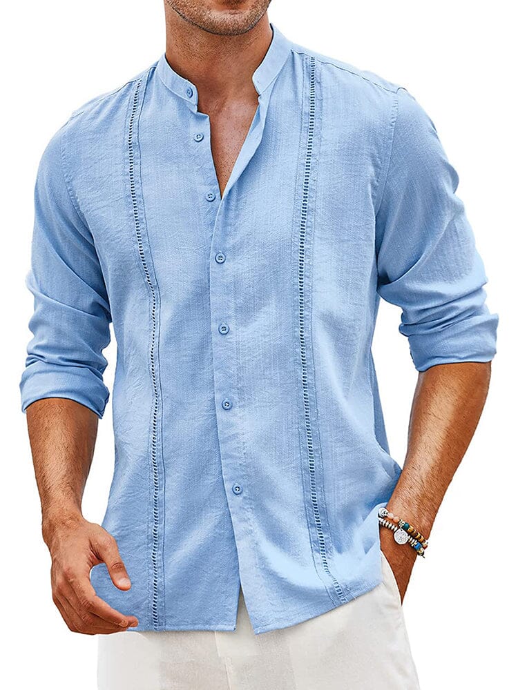 Embroidered Guayabera Linen Shirt (US Only)