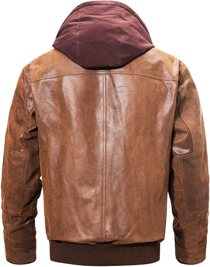 Urban Drift Leather Hooded Jacket