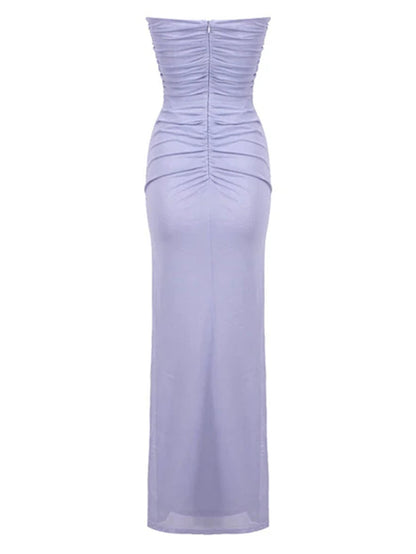 Ethereal Lavender Gown with Cutout Detail