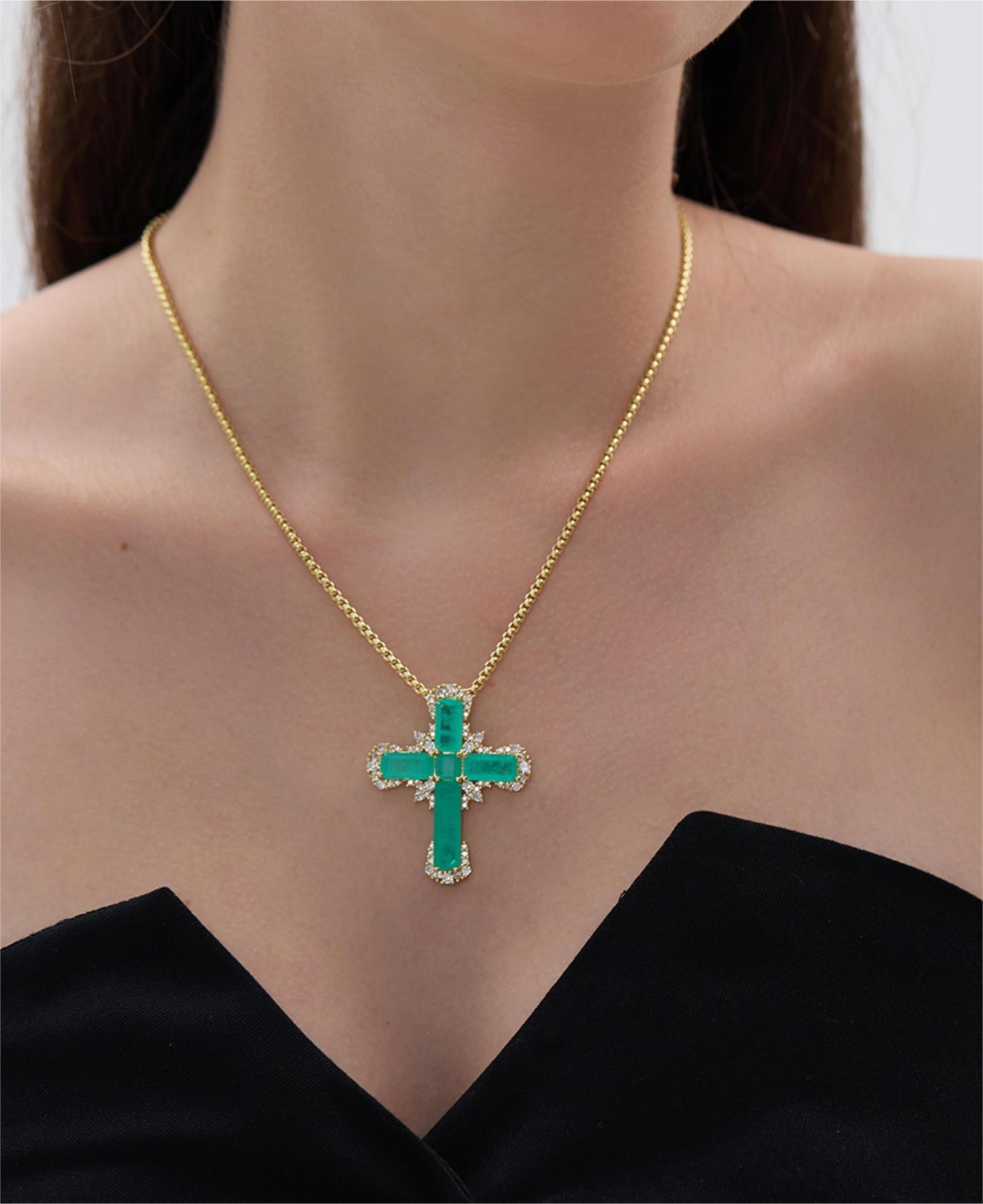 Zirconia Cross  Necklace