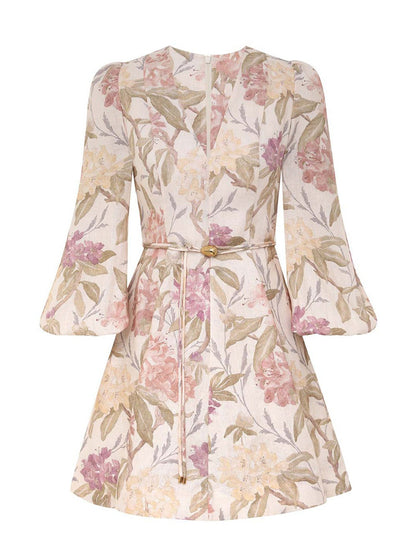 Stylish Floral Print Mini Dress for Spring Events